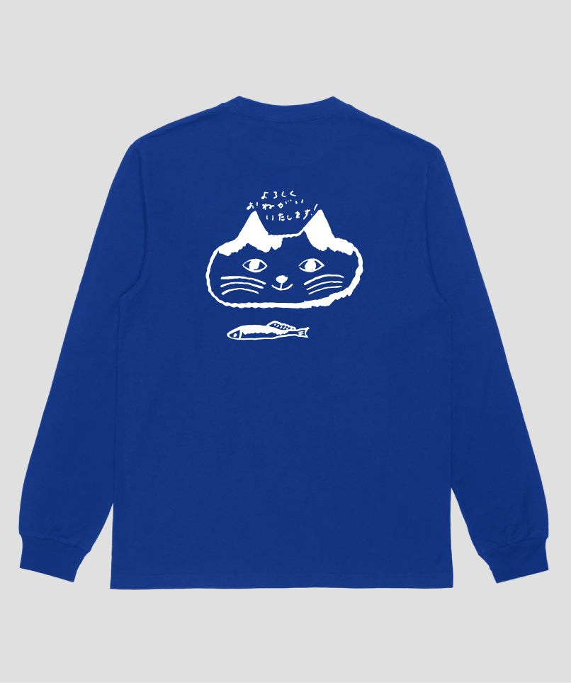 天然生活×トラネコボンボン オリジナルロンT「猫と魚」Type C（バック 