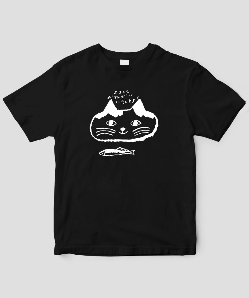 天然生活×トラネコボンボン オリジナルTシャツ「猫と魚」Type A 