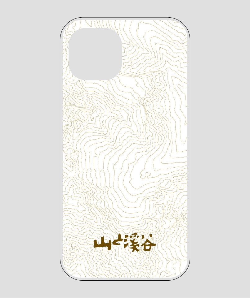 山と溪谷 / 等高線スマホケース 涸沢 brown / 山と溪谷社