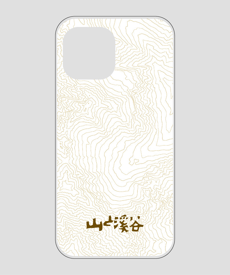 山と溪谷 / 等高線スマホケース 涸沢 brown / 山と溪谷社