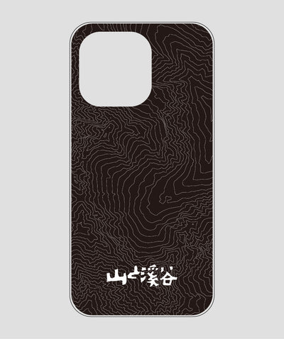 山と溪谷 / 等高線スマホケース 涸沢 black / 山と溪谷社