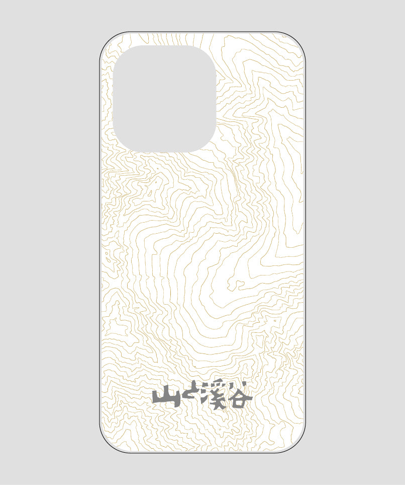 山と溪谷 / 等高線スマホケース 涸沢 gray / 山と溪谷社