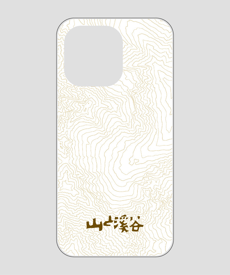 山と溪谷 / 等高線スマホケース 涸沢 brown / 山と溪谷社
