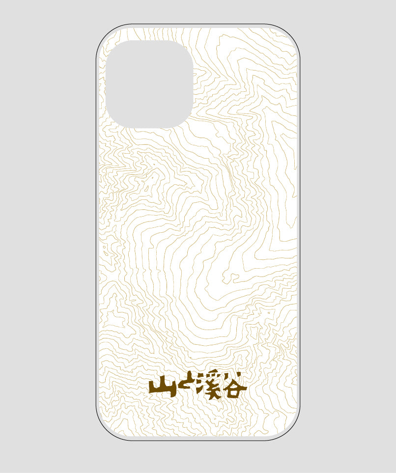 山と溪谷 / 等高線スマホケース 涸沢 brown / 山と溪谷社