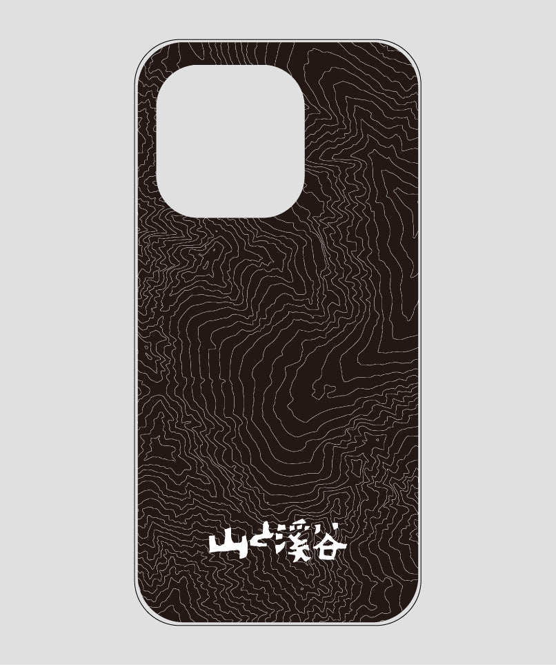 山と溪谷 / 等高線スマホケース 涸沢 black / 山と溪谷社