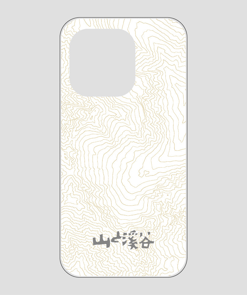 山と溪谷 / 等高線スマホケース 涸沢 gray / 山と溪谷社