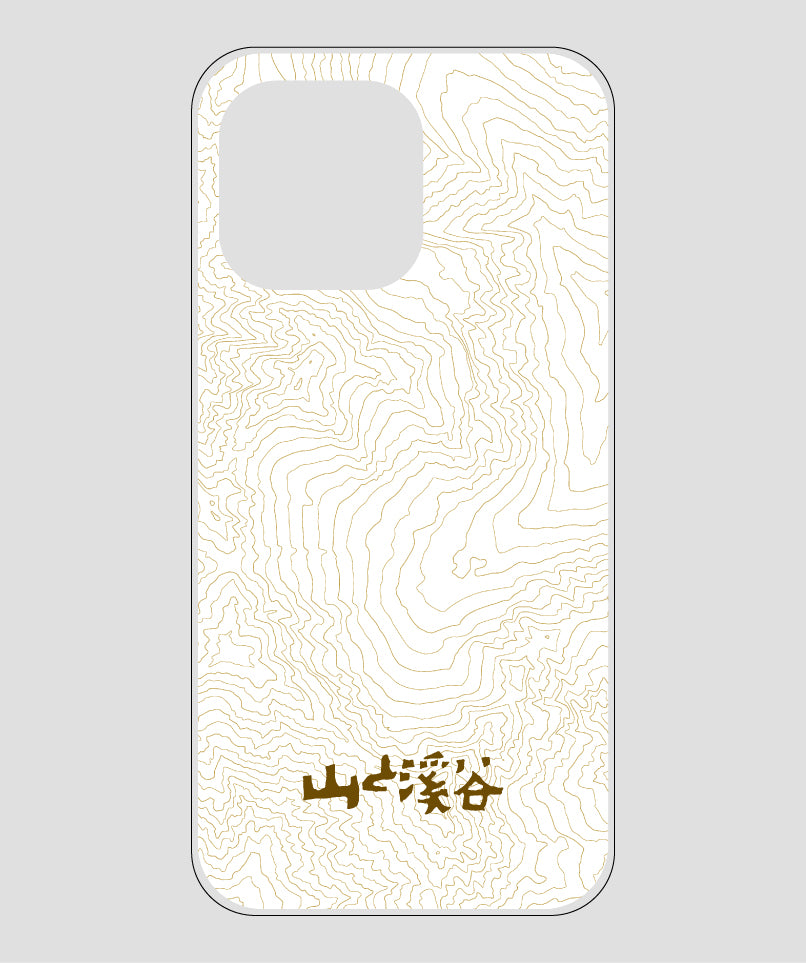 山と溪谷 / 等高線スマホケース 涸沢 brown / 山と溪谷社