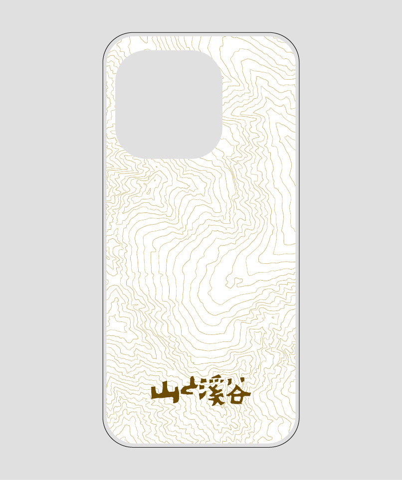 山と溪谷 / 等高線スマホケース 涸沢 brown / 山と溪谷社