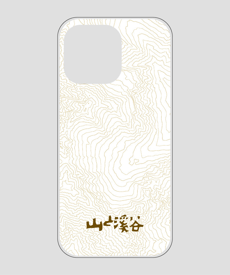 山と溪谷 / 等高線スマホケース 涸沢 brown / 山と溪谷社