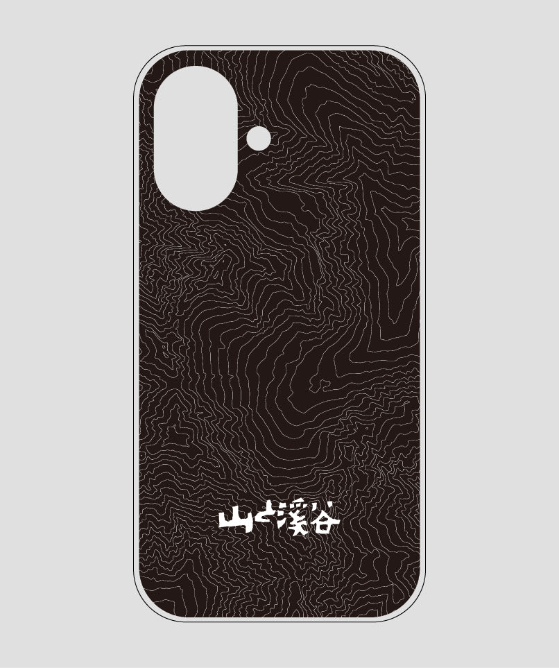 山と溪谷 / 等高線スマホケース 涸沢 black / 山と溪谷社
