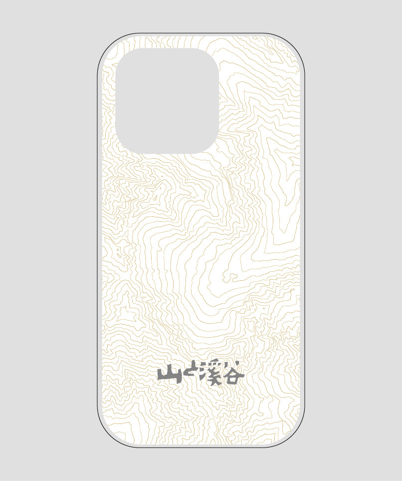 山と溪谷 / 等高線スマホケース 涸沢 gray / 山と溪谷社