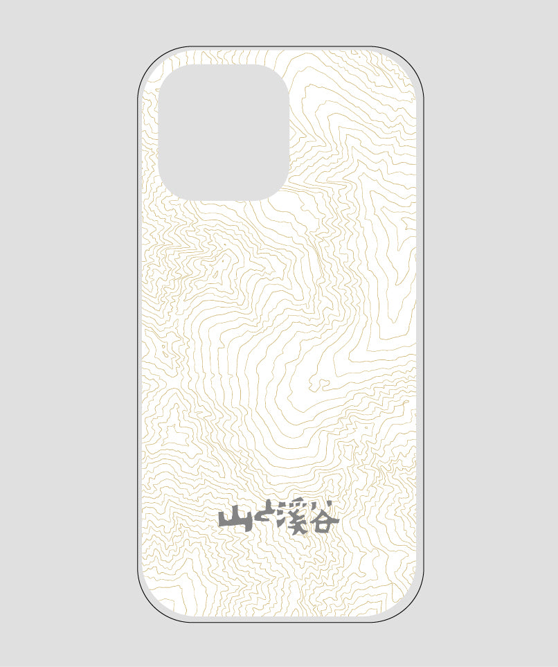 山と溪谷 / 等高線スマホケース 涸沢 gray / 山と溪谷社