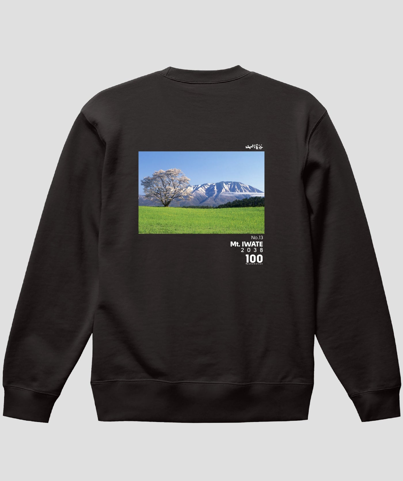 日本百名山 / No.13 岩手山 Type B スウェット（裏パイル）/ 山と溪谷社
