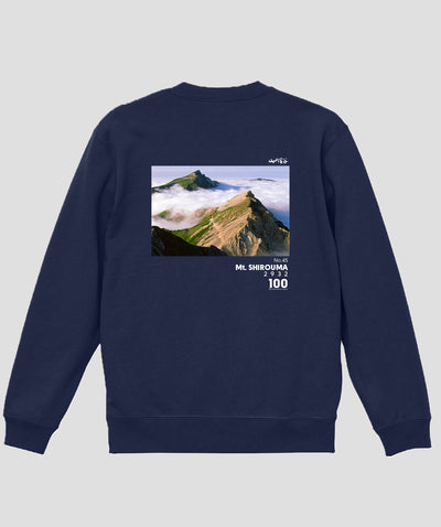 日本百名山 / No.45 白馬岳 Type B スウェット（裏パイル）/ 山と溪谷社