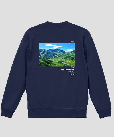日本百名山 / No.49 立山 Type B スウェット（裏パイル）/ 山と溪谷社