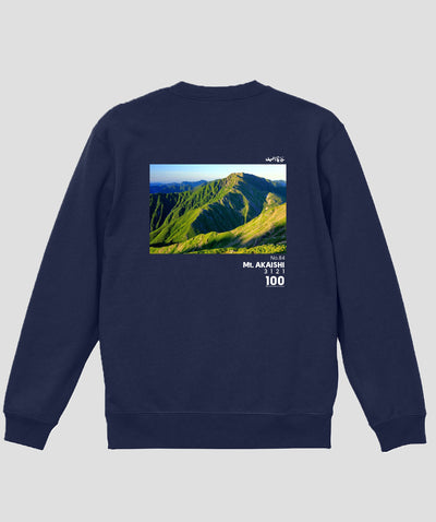 日本百名山 / No.84 赤石岳 Type A スウェット（裏パイル）/ 山と溪谷社