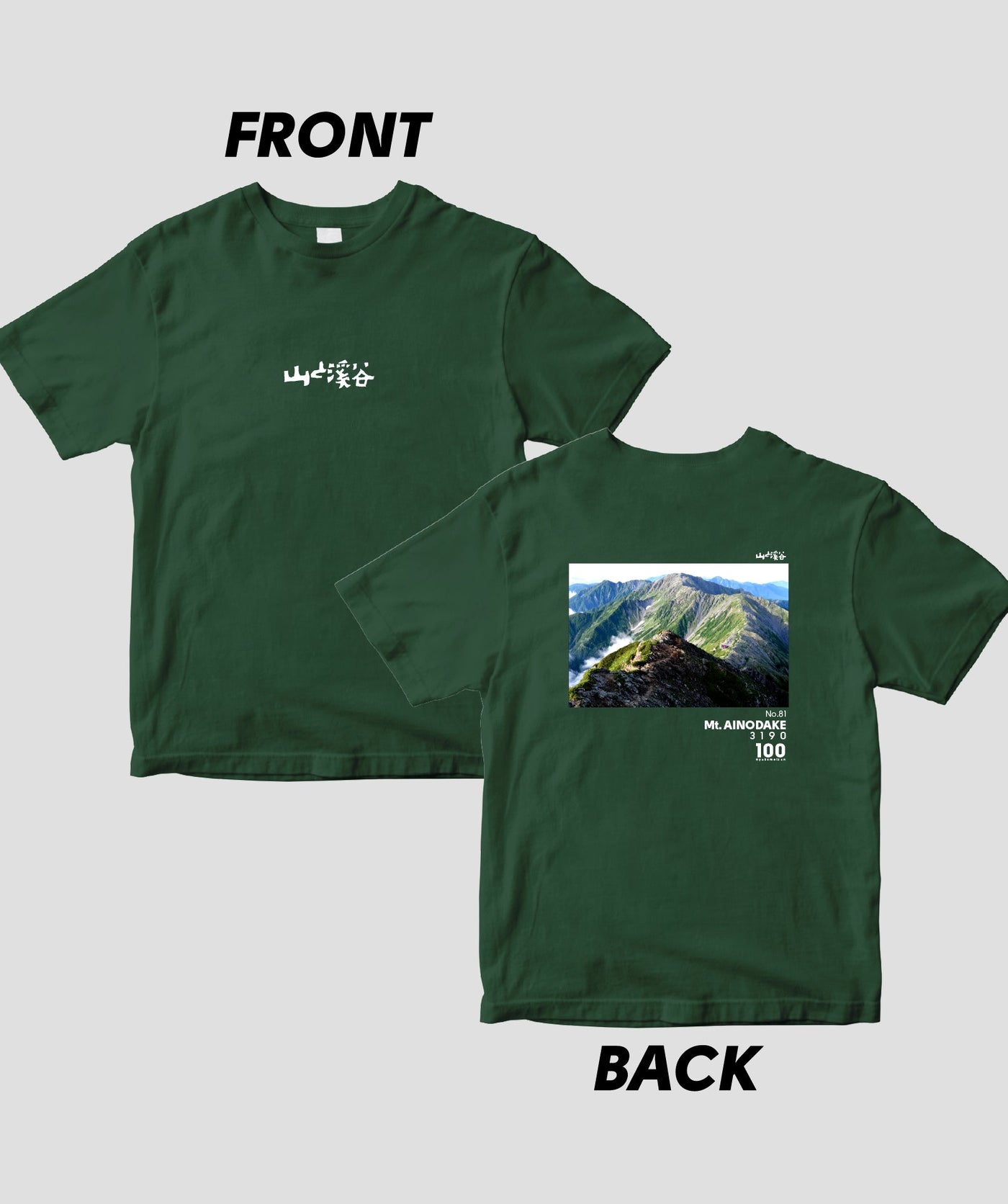 【ドライT】日本百名山 / No.81 間ノ岳 Type B / 山と溪谷社