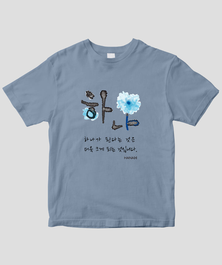 HANAハングルTシャツ 青 / HANA – pTa . shop