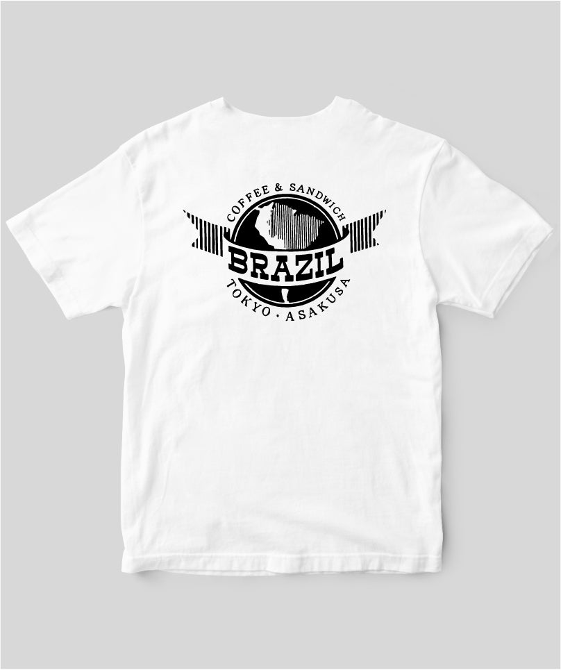 銀座ブラジル ロゴ Tシャツ Type E（バックプリント） / イカロス出版