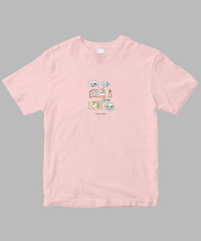 阿川佐和子 / だいたいしあわせ イラストTシャツ  なに食べる？TypeA / 晶文社