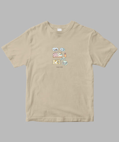 阿川佐和子 / だいたいしあわせ イラストTシャツ  なに食べる？TypeA / 晶文社