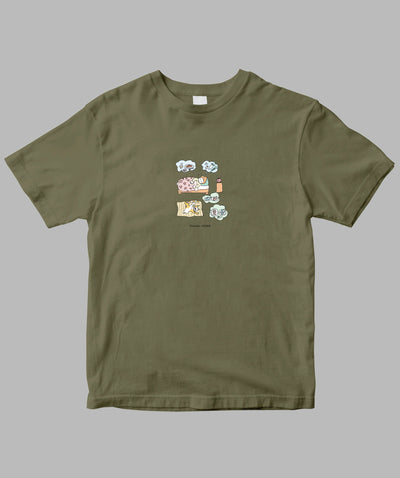 阿川佐和子 / だいたいしあわせ イラストTシャツ  なに食べる？TypeA / 晶文社