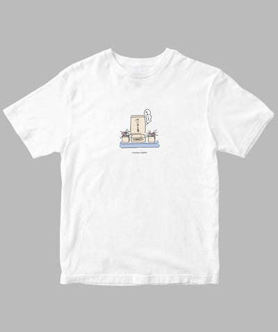 阿川佐和子 / だいたいしあわせ イラストTシャツ 花まいり / 晶文社