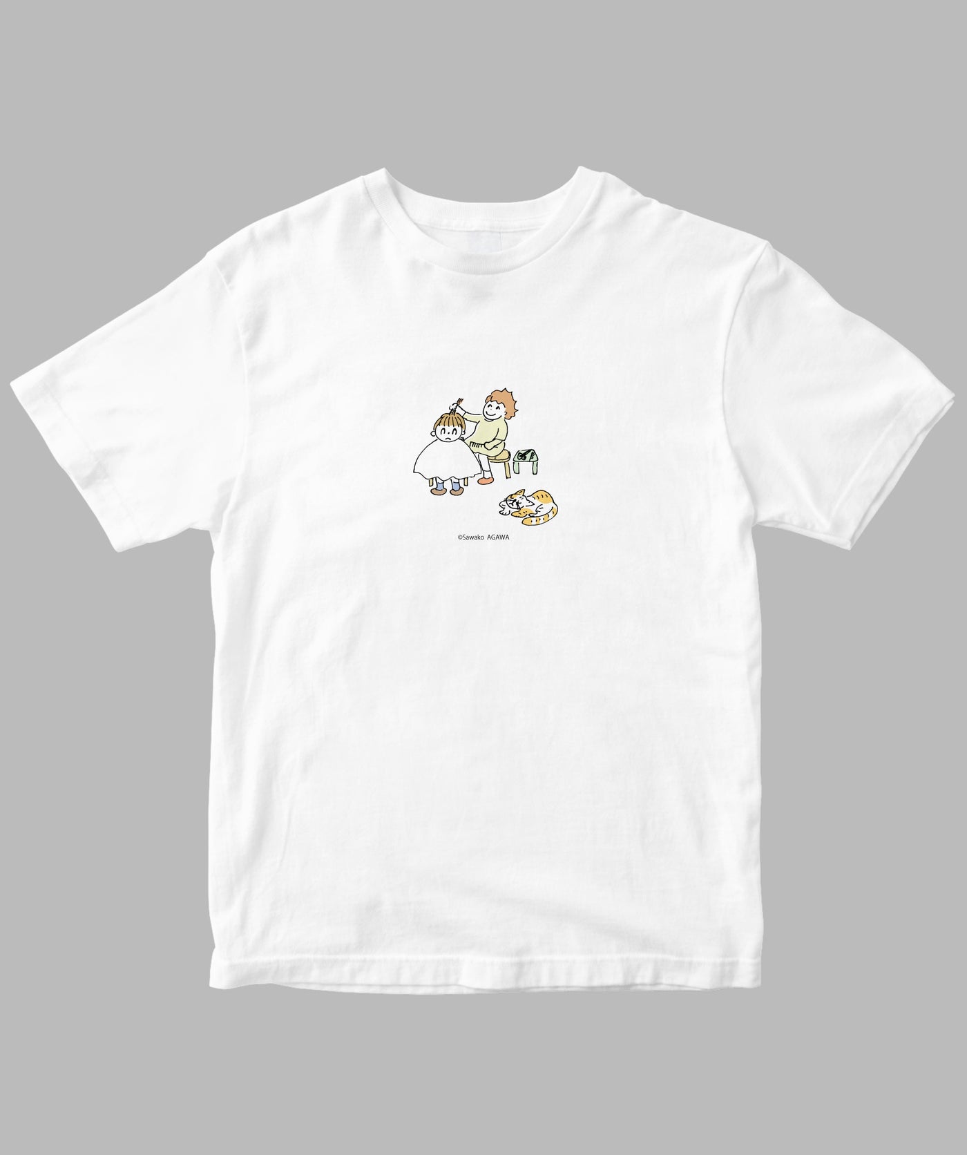 阿川佐和子 / だいたいしあわせ イラストTシャツ 再会美容院 / 晶文社