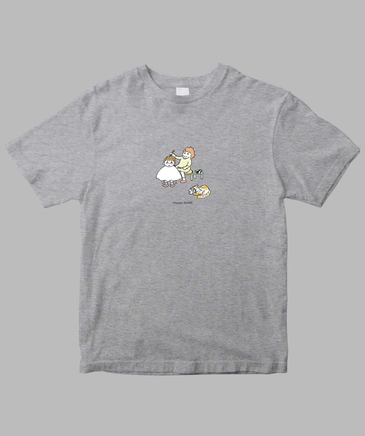阿川佐和子 / だいたいしあわせ イラストTシャツ 再会美容院 / 晶文社
