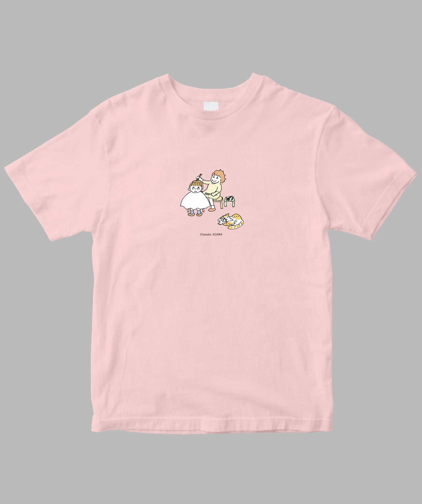阿川佐和子 / だいたいしあわせ イラストTシャツ 再会美容院 / 晶文社