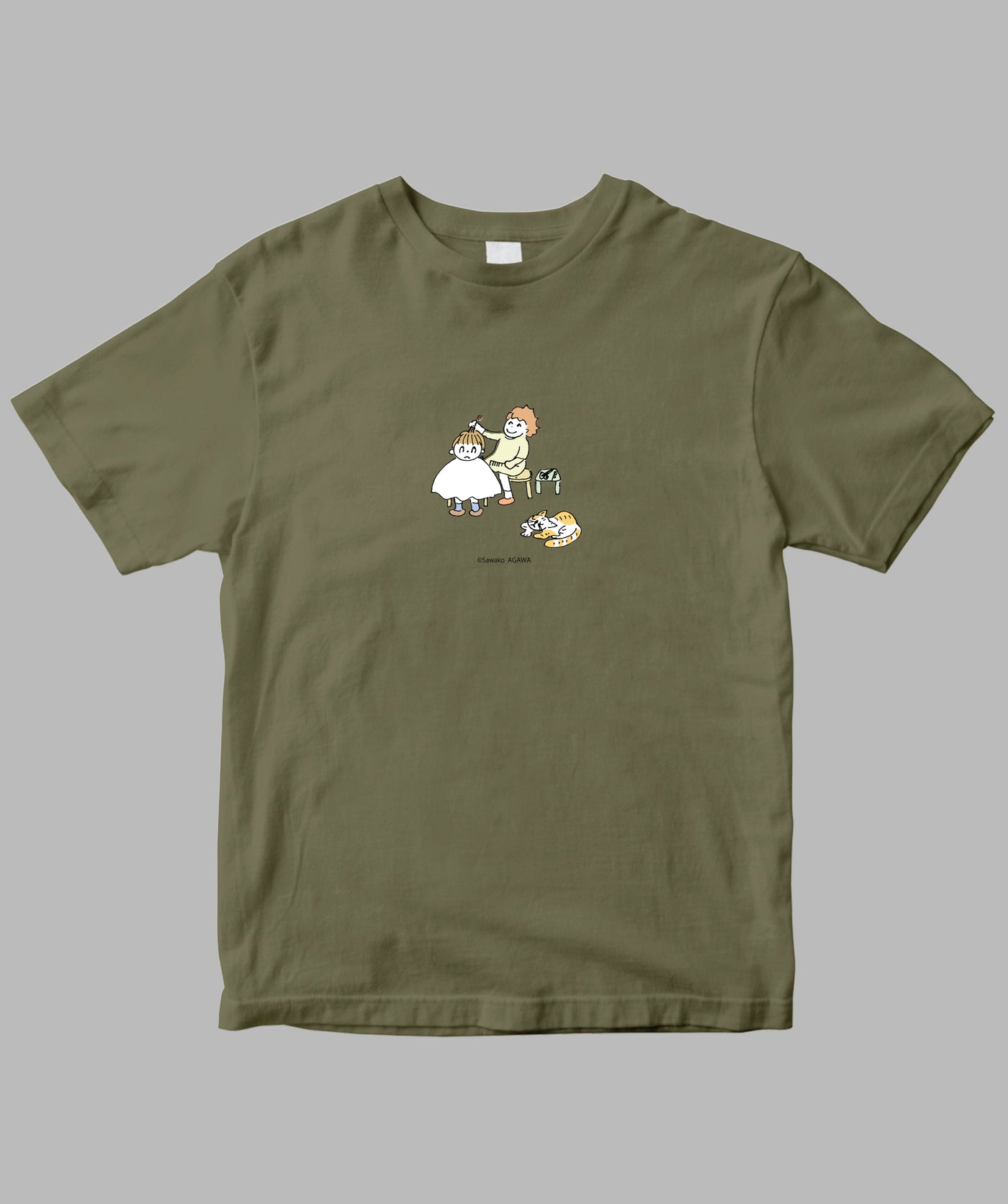 阿川佐和子 / だいたいしあわせ イラストTシャツ 再会美容院 / 晶文社