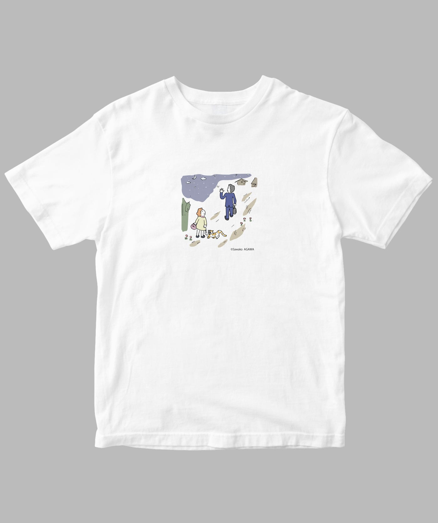 阿川佐和子 / だいたいしあわせ イラストTシャツ 恋の終着駅 / 晶文社