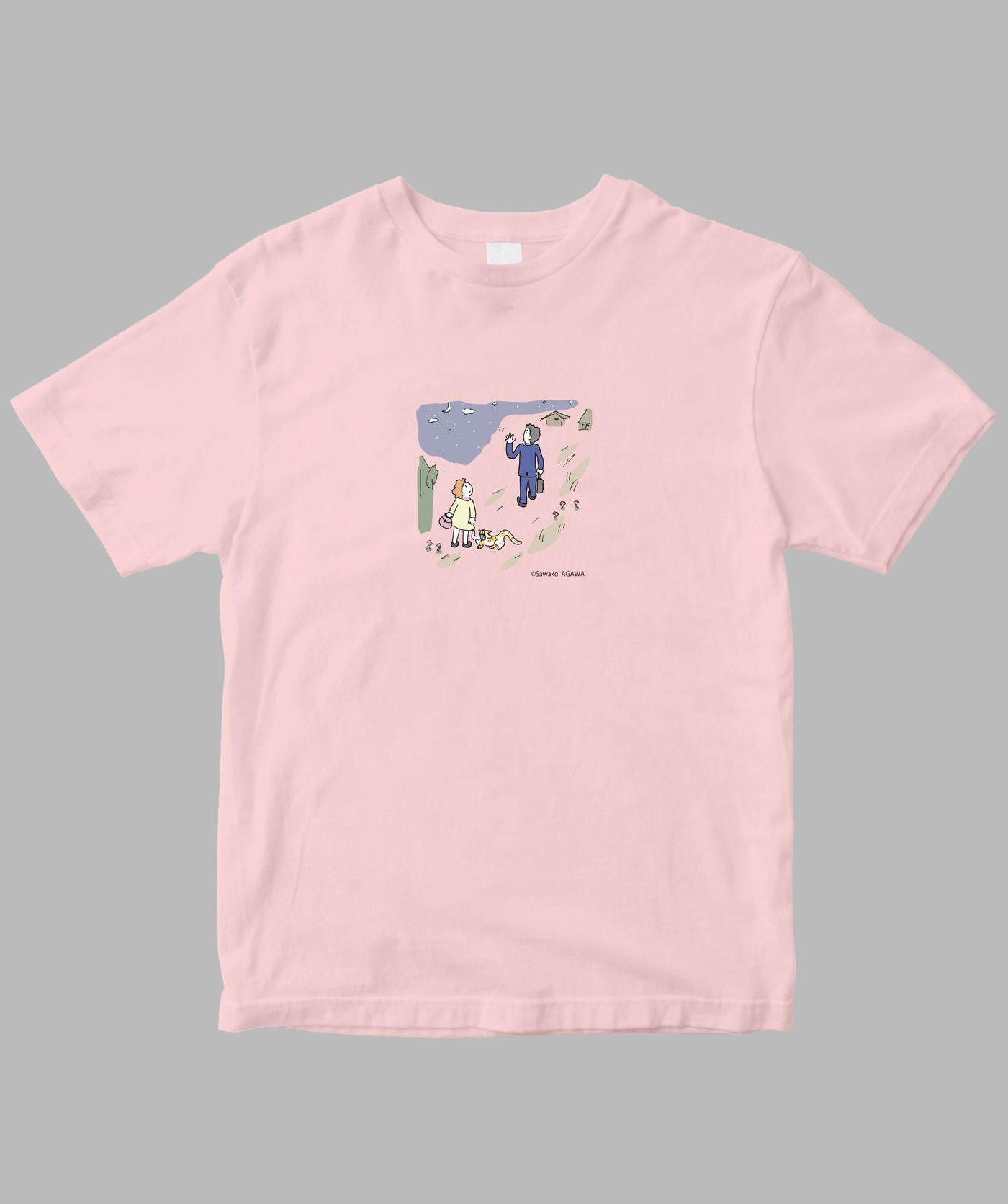 阿川佐和子 / だいたいしあわせ イラストTシャツ 恋の終着駅 / 晶文社