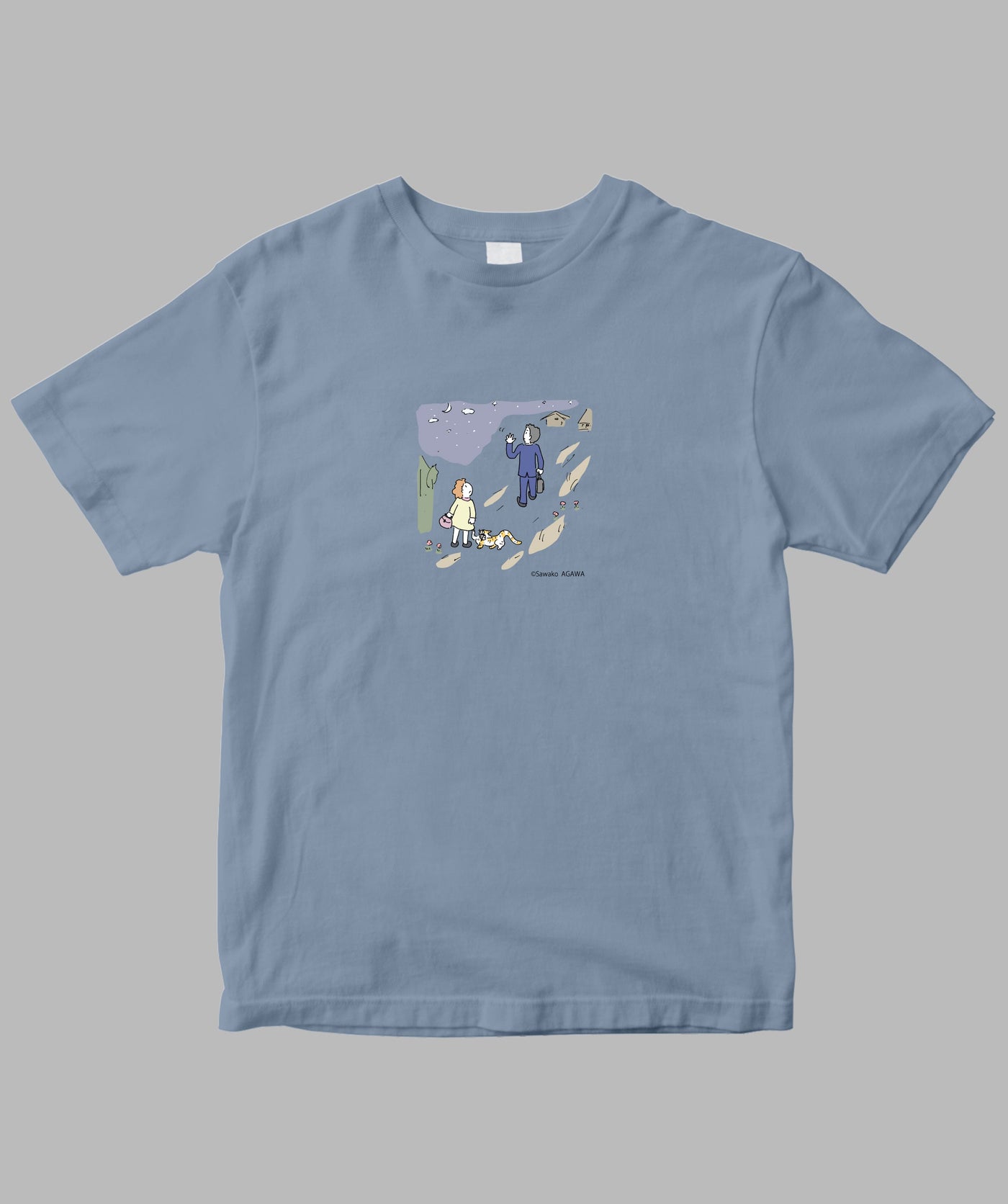 阿川佐和子 / だいたいしあわせ イラストTシャツ 恋の終着駅 / 晶文社