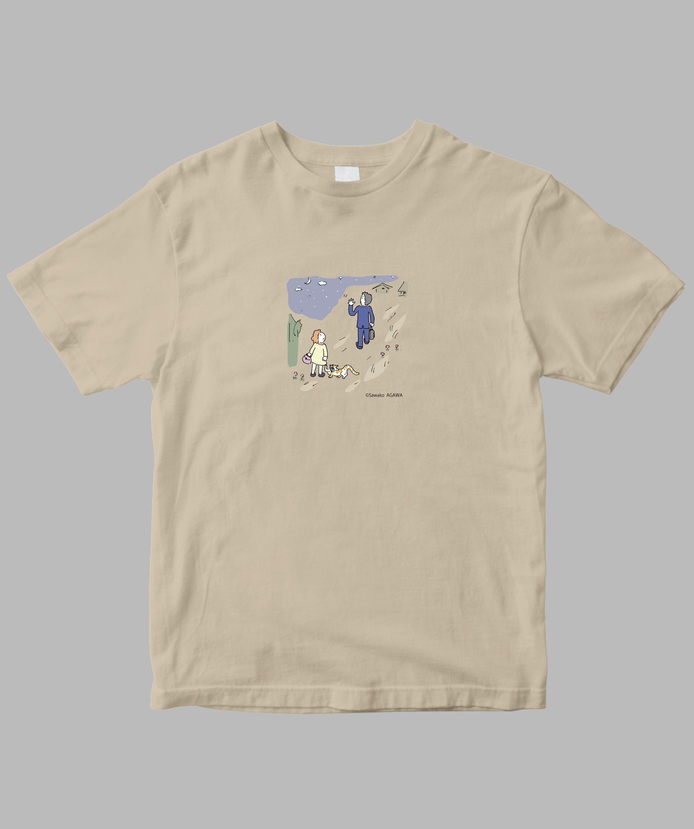 阿川佐和子 / だいたいしあわせ イラストTシャツ 恋の終着駅 / 晶文社