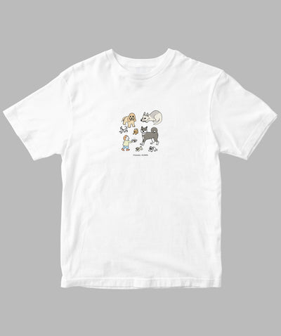 阿川佐和子 / だいたいしあわせ イラストTシャツ 犬と過ごせば / 晶文社