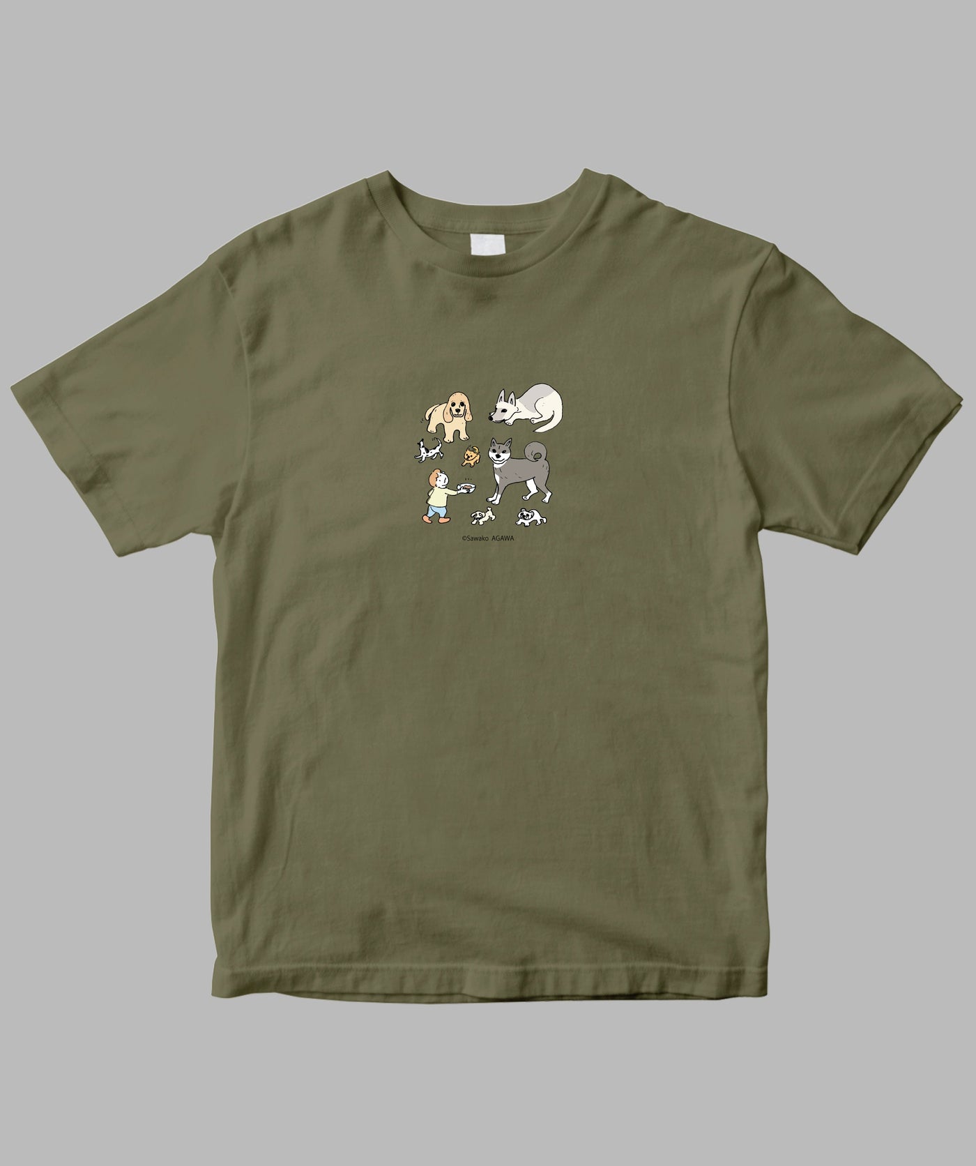 阿川佐和子 / だいたいしあわせ イラストTシャツ 犬と過ごせば / 晶文社