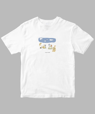 阿川佐和子 / だいたいしあわせ イラストTシャツ 月のゆくえ / 晶文社