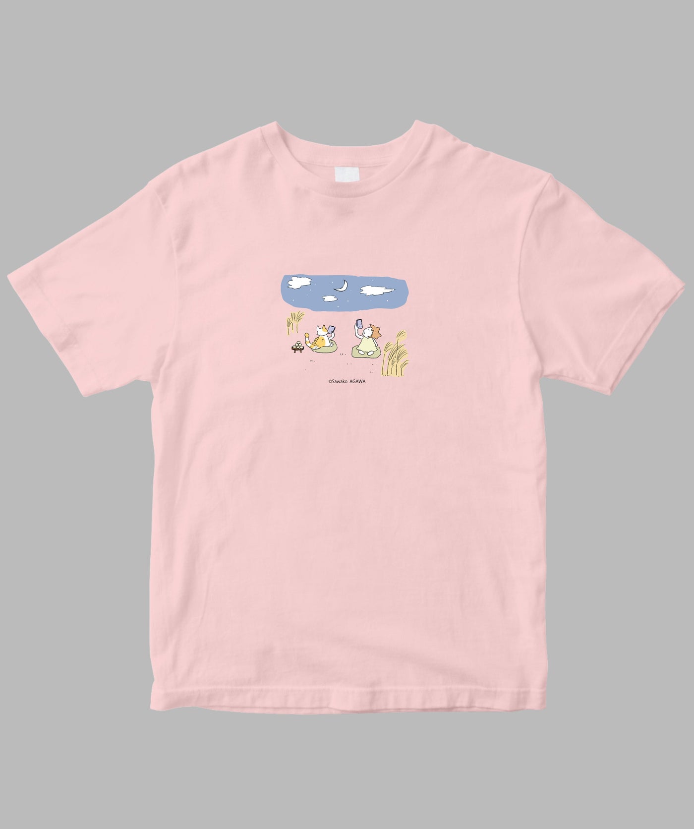阿川佐和子 / だいたいしあわせ イラストTシャツ 月のゆくえ / 晶文社