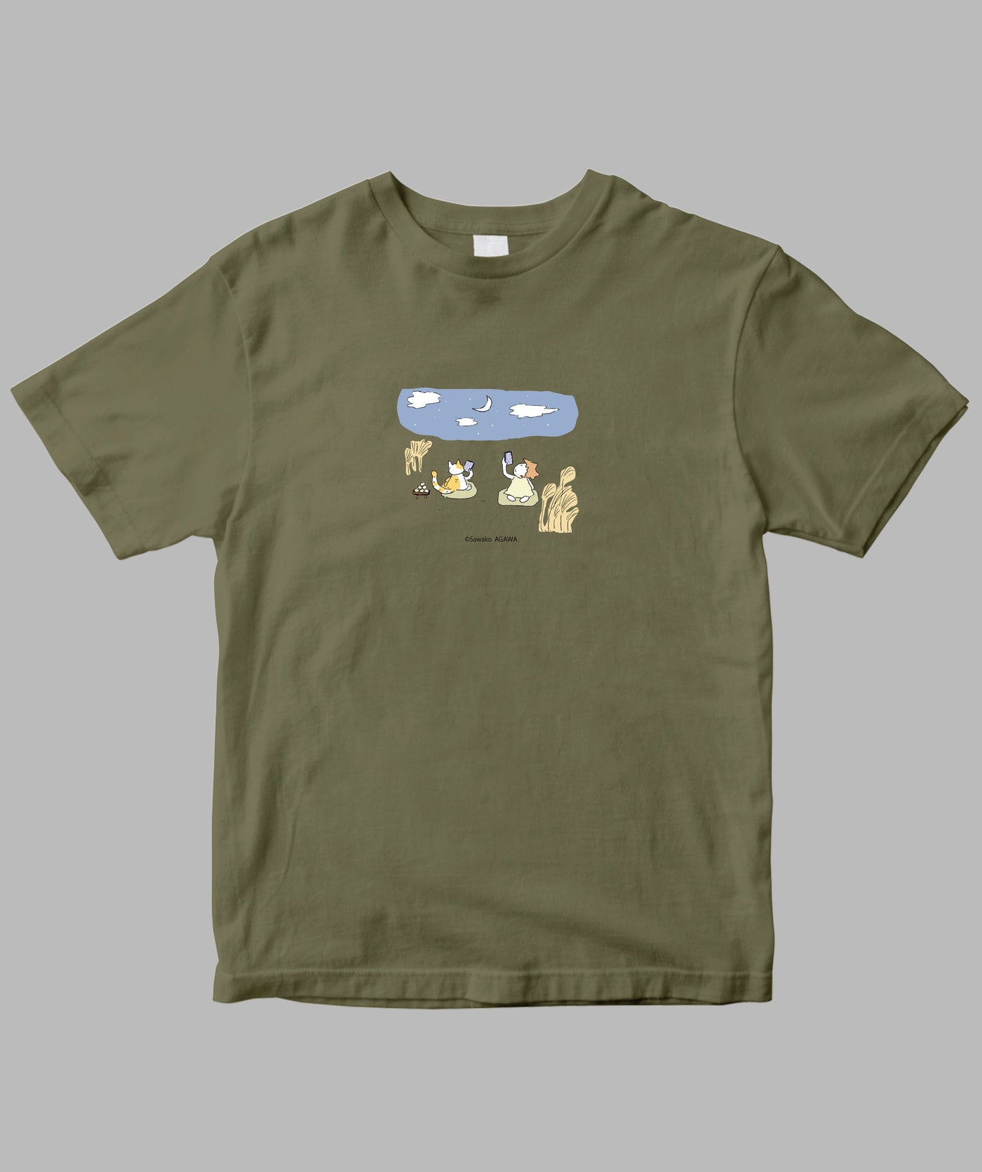 阿川佐和子 / だいたいしあわせ イラストTシャツ 月のゆくえ / 晶文社