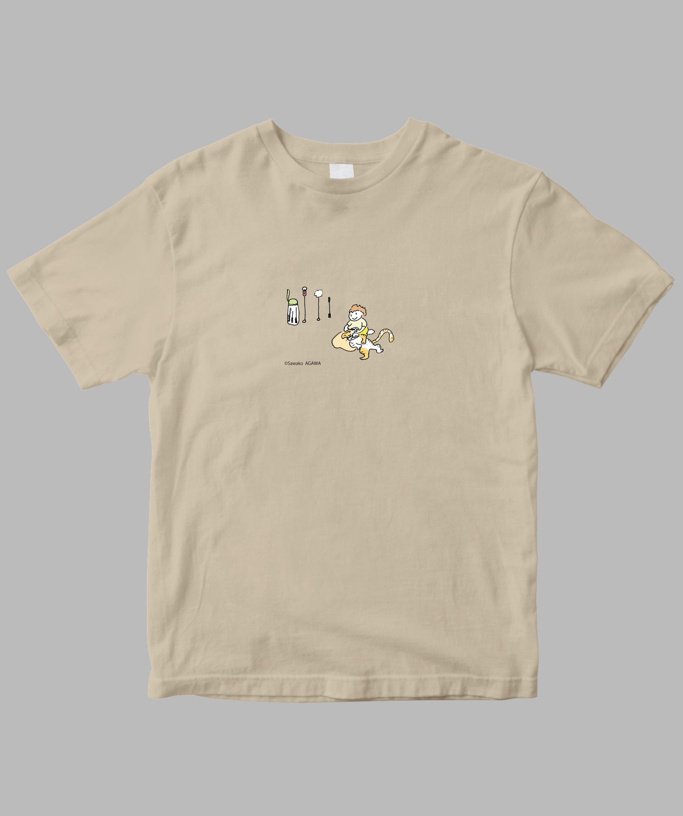 阿川佐和子 / だいたいしあわせ イラストTシャツ 父と耳かき / 晶文社