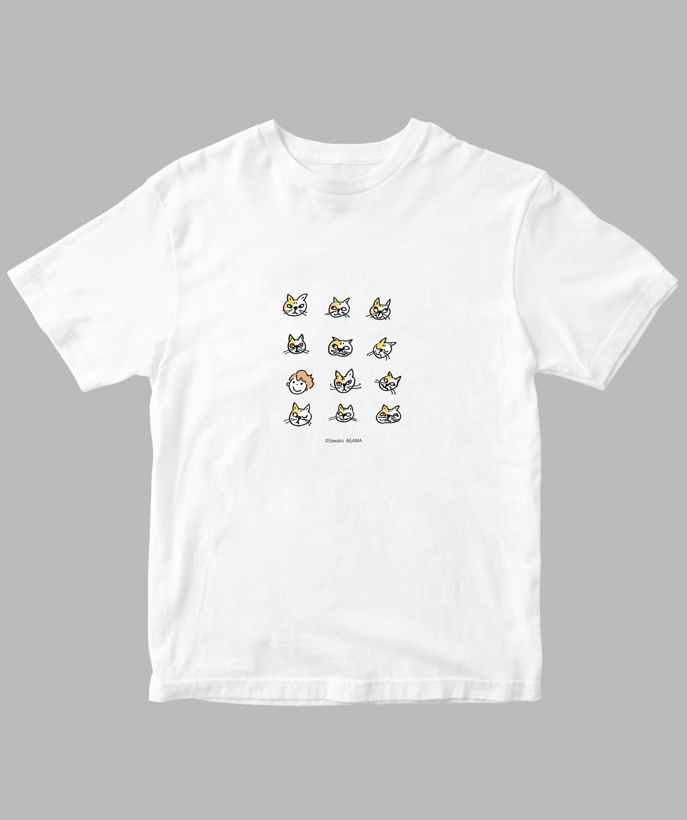 阿川佐和子 / だいたいしあわせ イラストTシャツ 猫ダイタイ / 晶文社