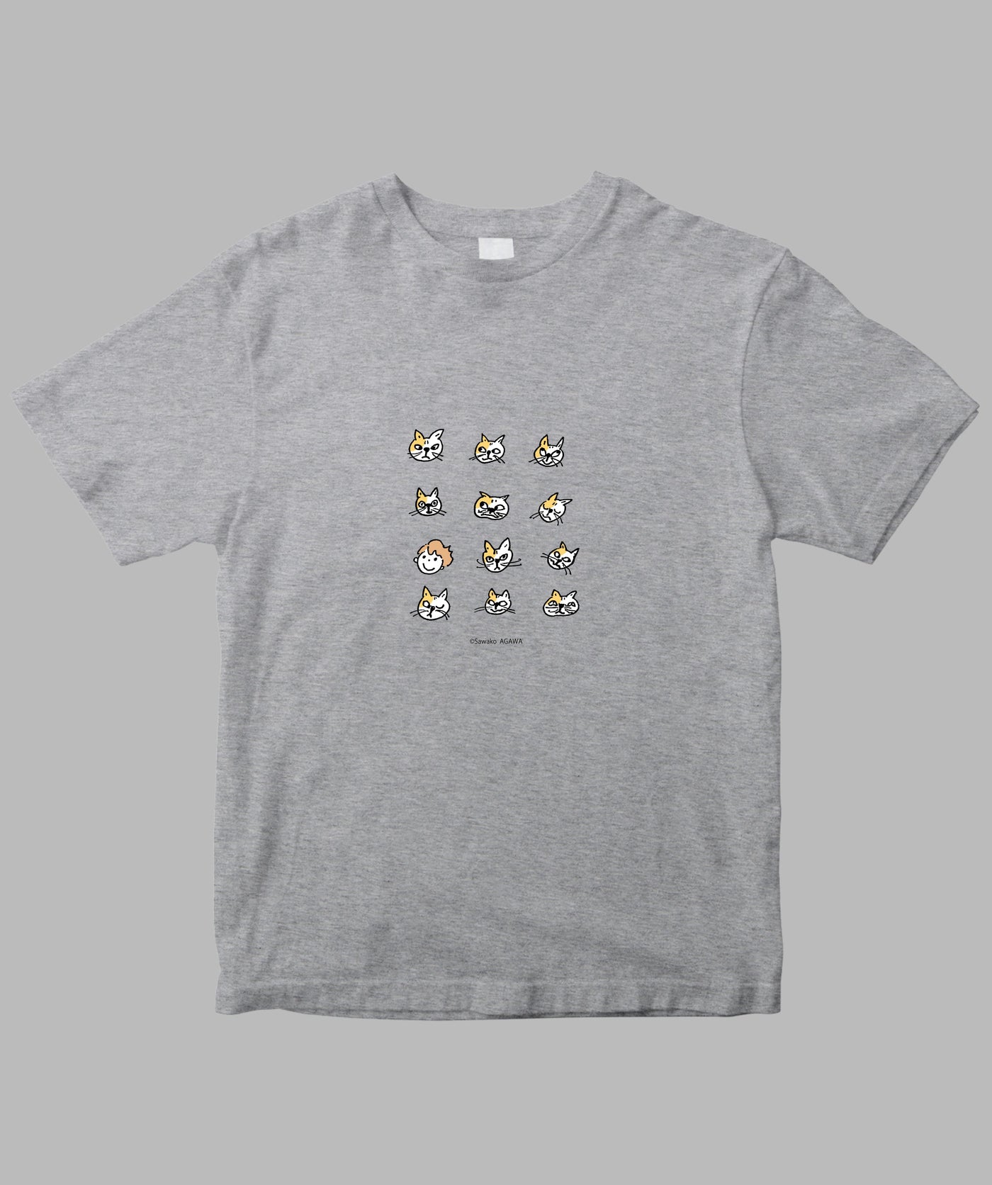 阿川佐和子 / だいたいしあわせ イラストTシャツ 猫ダイタイ / 晶文社