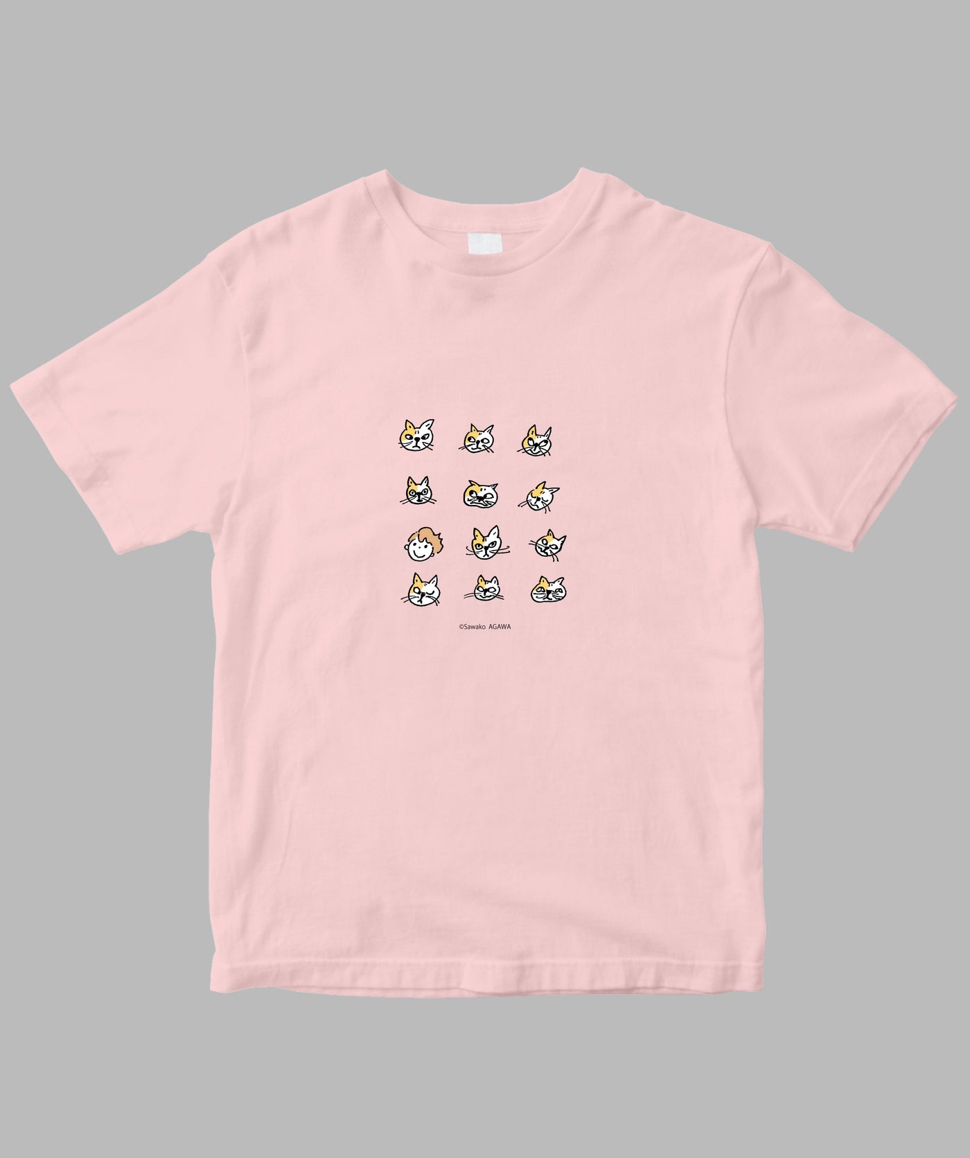 阿川佐和子 / だいたいしあわせ イラストTシャツ 猫ダイタイ / 晶文社