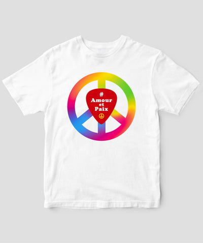 #LOVE AND PEACE フランス語版 Tシャツ Type B / 三修社