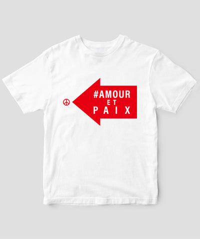 #LOVE AND PEACE フランス語版 Tシャツ Type C / 三修社