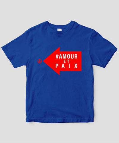 #LOVE AND PEACE フランス語版 Tシャツ Type C / 三修社