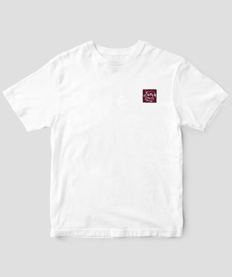 山と溪谷／『源流居酒屋』釣りバカTシャツ_文字紺Type_A／山と溪谷社