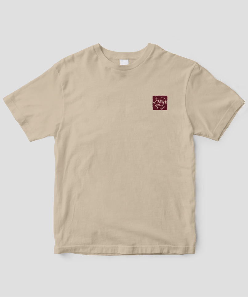 【キッズ】山と溪谷／『源流居酒屋』釣りバカTシャツ_文字黒Type_A／山と溪谷社