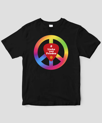 #LOVE AND PEACE ドイツ語版 Tシャツ Type B / 三修社